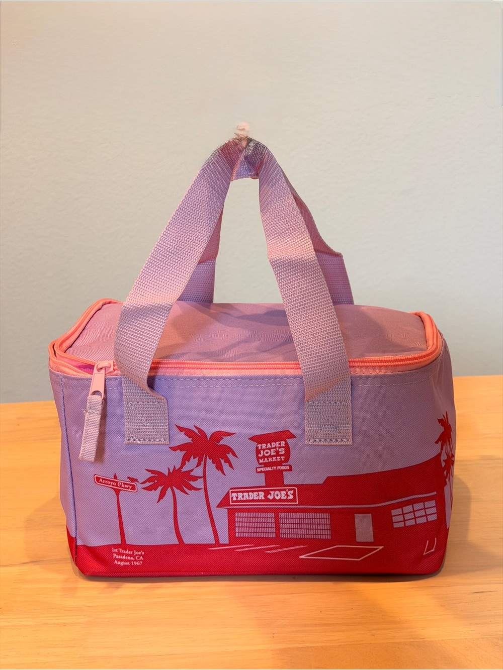 Trader Joe's Pink and Lavender Insulated Tote
